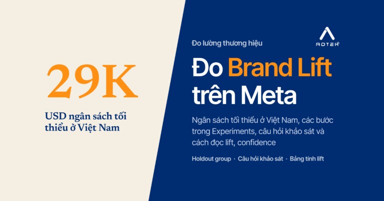 Brand Lift study của Meta: cách chạy, đọc kết quả và ngân sách
