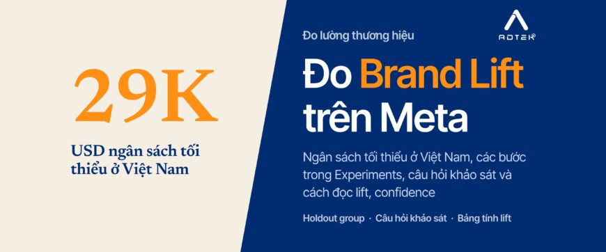 Brand Lift study của Meta: cách chạy, đọc kết quả và ngân sách