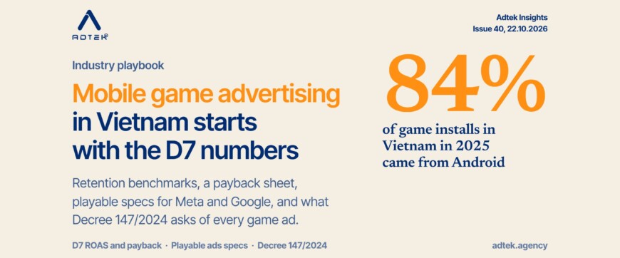Mobile game advertising in Vietnam: game UA, metrics, channels and the law