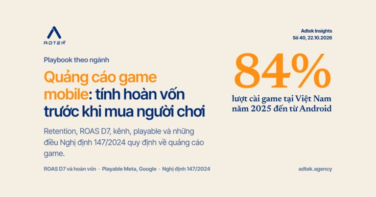 Quảng cáo game mobile ở Việt Nam: UA game, chỉ số, kênh và luật