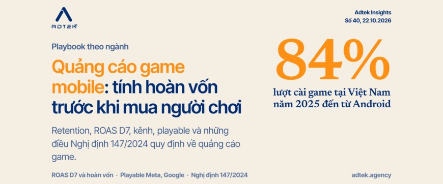 Quảng cáo game mobile ở Việt Nam: UA game, chỉ số, kênh và luật