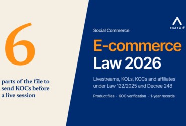 Vietnam e-commerce law 2026: new rules for livestreaming, KOLs, KOCs and affiliates